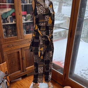 Bobbie brooks Medium Patchwork Sleeveless Jumpsuit - Multicolor